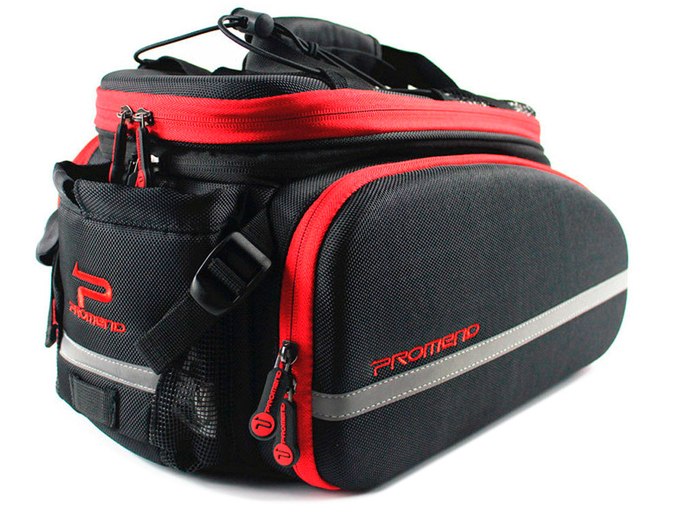 Велосипедная сумка на багажник PROMEND 1680D PU (35L) Red
