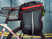 Велосипедная сумка на багажник PROMEND 1680D PU (35L) Red - Фото 8