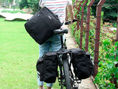 Велосипедная сумка на багажник Roswheel 1000D (37L) Black - Фото 9