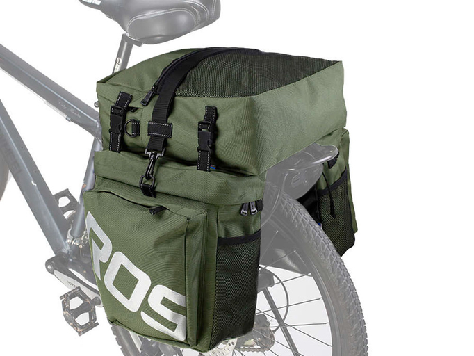 Велосипедная сумка на багажник Roswheel 1000D (37L) Green Khaki