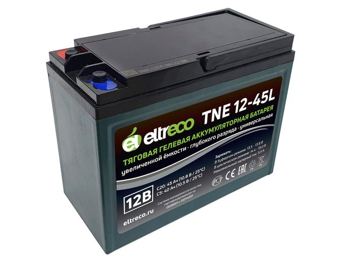 Тяговый аккумулятор Eltreco TNE12-45 (12V38A/H C3)