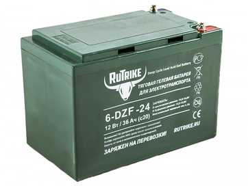 Свинцово-кислотный тяговый гелевый аккумулятор RuTrike 6-DZF-24 (12V24A/H C2)